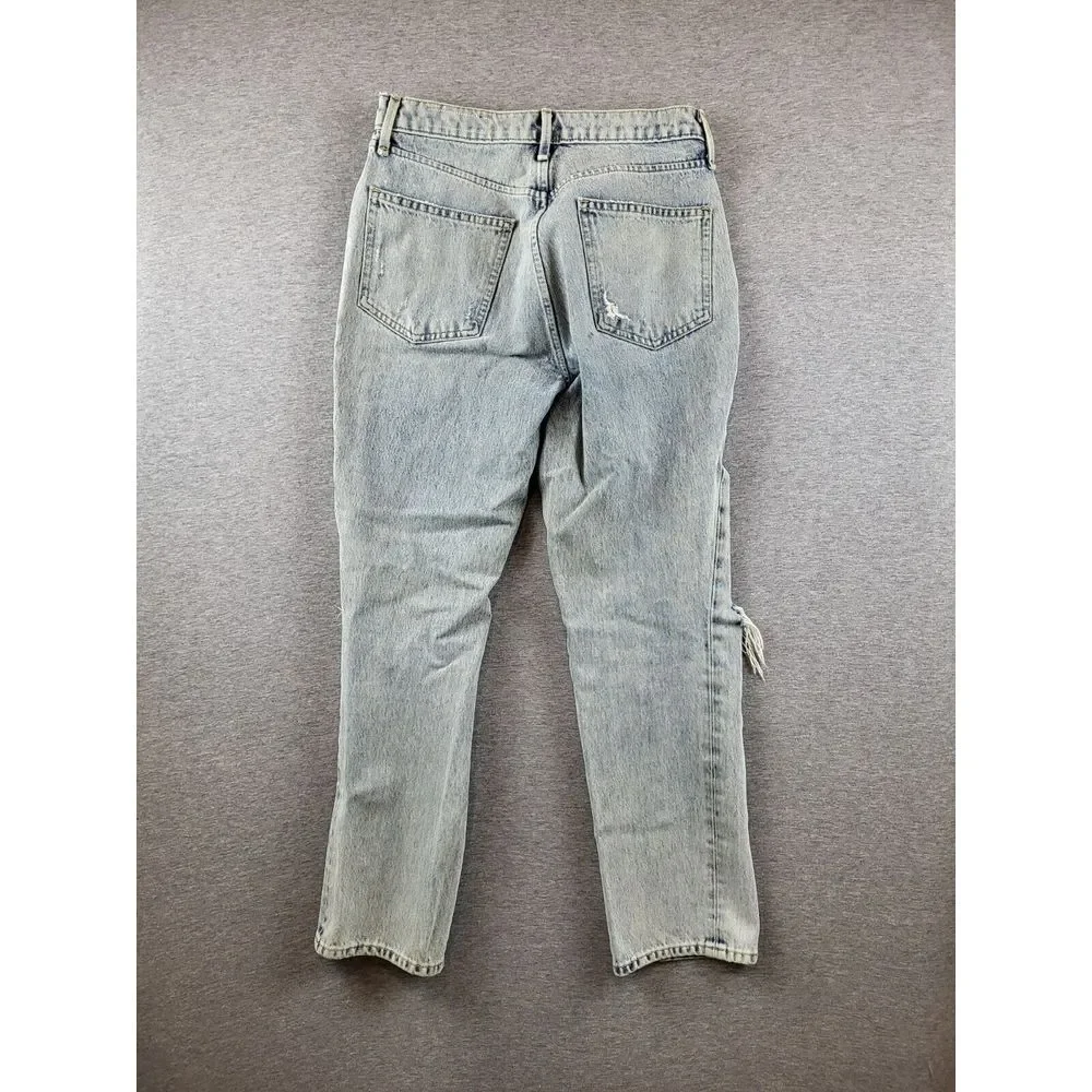 Rag &‎ BoneWomens Mid-Rise Ankle Cigarette Madison Distressed Jeans size 26